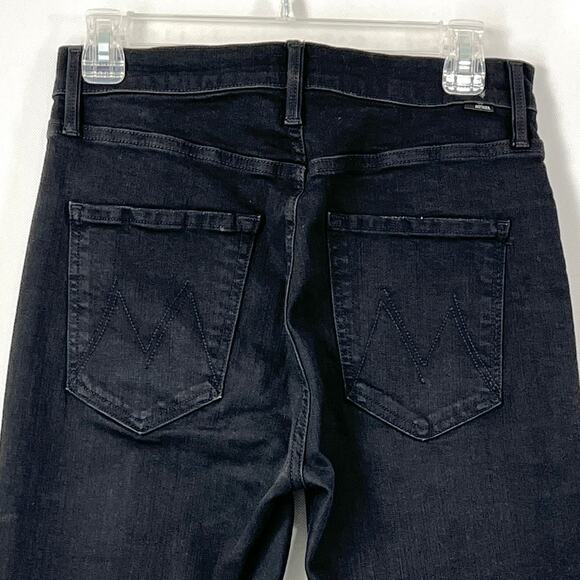 Mother Jeans High Waisted Rider Ankle Not Guilty Black Denim Sz 27 Straight Leg - Picture 4 of 16